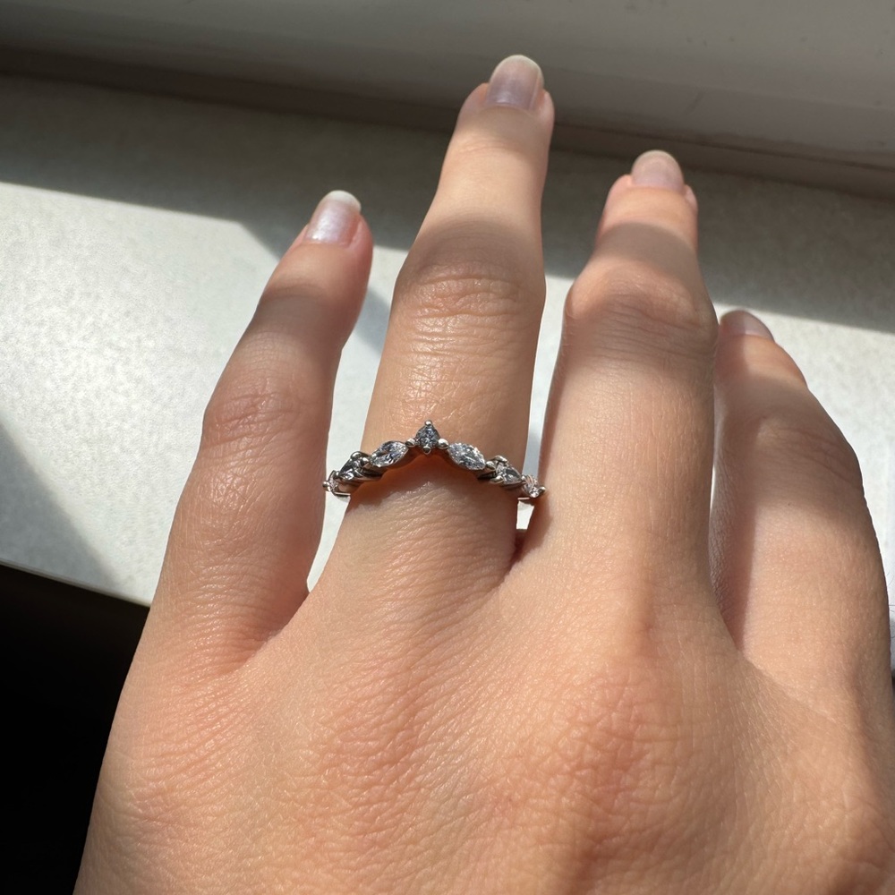 Pandora Princess Sparkle Wishbone Ring - Picture 7 of 7